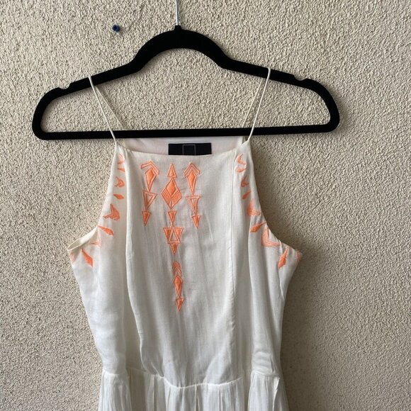 Dolce Vita Women Dress Ricka Garbo White Embroidered Sleeveless Mini Size Medium - Picture 5 of 10